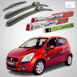 TeamCar Ștergătoare Suzuki Splash EX 2008-2014 | Set Față și Spate Flat - TeamCar® (TC-SPLASHEX550400250F)
