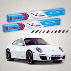 TeamCar Ștergătoare Porsche 911 GTS 991 2014-2019 | Set Față Flat - TeamCar® (TC-PORSCHE911GTS991525525FU)