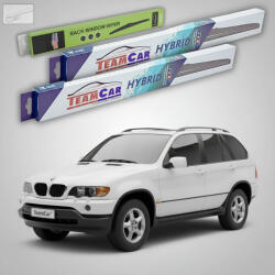 TeamCar Ștergătoare BMW X5 (E53) Non-Facelift 1999-2002 | Set Față și Spate Hibrid - TeamCar® (TC-X5E53NF-605540HB)