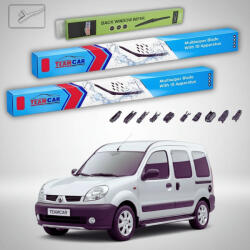 TeamCar Ștergătoare Renault Kangoo I Van 2 uși 1997-2007 | Set Față și Spate Flat Premium - TeamCar® (TC-KANG1B-5034FLP)