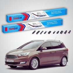 TeamCar Ștergătoare Ford C-Max Gen III MPV 2015-prezent | Set Față Flat Premium - TeamCar® (TC-FORDHGFC)