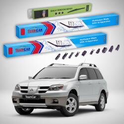 TeamCar Ștergătoare Mitsubishi Outlander I (CU) 2003-2007 | Set Față și Spate Flat Premium - TeamCar® (TC-OUTL1FS350FLP)