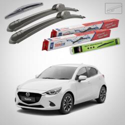 TeamCar Stergatoare Mazda 2 DJ Facelift 2023-2026 Set Fata si Spate Flat TeamCar (TC-MZ2DJ23FSP)