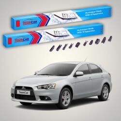 TeamCar Ștergătoare Mitsubishi Lancer Sportback (CX) 2008+ | Set Față Flat Premium - TeamCar® (TC-LANCX-600400FLP)