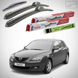 TeamCar Stergatoare Mazda 3 BK Facelift Hatchback 2006-2009 Set Fata si Spate Flat TeamCar (TC-MZ3BKHB06FSP)