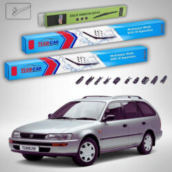 TeamCar Ștergătoare Toyota Corolla E10 Estate 1992-1997 | Set Față și Spate Flat Premium - TeamCar® (TC-COR10EST-50453FLP)