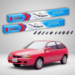 TeamCar Ștergătoare Ford Festiva Hatchback WB 1993-2000 | Set Față Flat Premium - TeamCar® (TC-FORD1ZA)