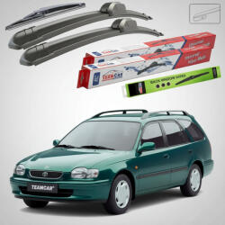 TeamCar Ștergătoare Toyota Corolla E11 Estate 1997-2001 | Set Față și Spate Flat - TeamCar® (TC-COR11EST-504535FL)