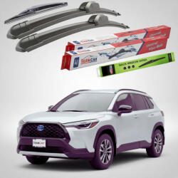 TeamCar Ștergătoare Toyota Corolla Cross SUV 2020-prezent | Set Față și Spate Flat - TeamCar® (TC-CORCR-654025FL)