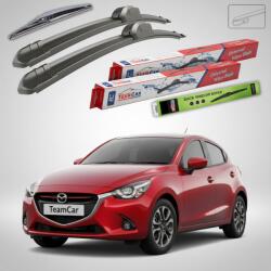 TeamCar Ștergătoare Mazda 2 DJ 2014-2019 | Set Față și Spate Flat - TeamCar® (TC-MZ2DJ14550425330F)