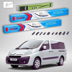 TeamCar Ștergătoare Citroën Jumpy II G9 2007-prezent 2-Doors | Set Față și Spate Flat Premium - TeamCar® (TC-JMPY2-FS350FLP)