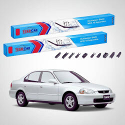 TeamCar Ștergătoare Honda Civic Gen VI (EJ/EK) Sedan 4U 1995-2001 | Set Față Flat Premium - TeamCar® (TC-CIVGVIS4500450FLP)