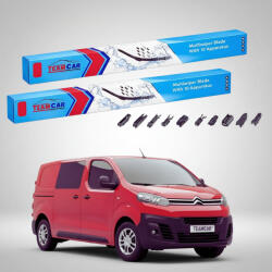 TeamCar Ștergătoare Citroën Jumpy III V_ 2016-prezent 1-Door | Set Față Flat Premium - TeamCar® (TC-JMPY3-6550FLP)
