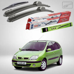 TeamCar Ștergătoare Renault Scenic I Facelift 2000-2003 | Set Față și Spate Flat - TeamCar® (TC-SCEN1F-604035FL)