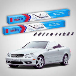 TeamCar Ștergătoare Mercedes-Benz CLK A209 Cabriolet 2001-2009 | Set Față Flat - TeamCar® (TC-MBCLKA2095505500FU)