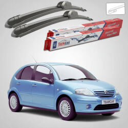 TeamCar Ștergătoare Citroën C3 Gen I FC/FN Hatchback 2002-2009 | Set Față Flat - TeamCar® (TC-C3FC600450FL)