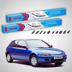 TeamCar Ștergătoare Honda Civic Gen V (EG/EH) Hatchback 3U 1991-1995 | Set Față Flat Premium - TeamCar® (TC-CIVGVH3500450FLP)