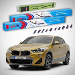 TeamCar Ștergătoare BMW X2 (F39) 2017-2023 | Set Față și Spate Flat Premium - TeamCar® (TC-X2F39-6547330FLP)