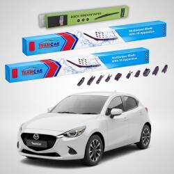 TeamCar Stergatoare Mazda 2 DJ Facelift 2023-2026 Set Fata si Spate Flat Premium TeamCar (TC-MZ2DJ23FPSP)