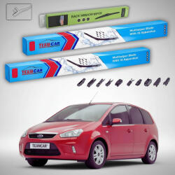 TeamCar Ștergătoare Ford C-Max MPV Facelift 2007-2010 | Set Față și Spate Flat Premium - TeamCar® (TC-FORDHGF22)