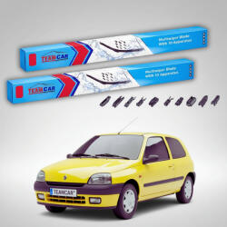 TeamCar Ștergătoare Renault Clio I Faza 2/3 Hatchback 1994-1998 | Set Față Flat Premium - TeamCar® (TC-CLIO1F2-5050FLP)