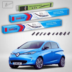 TeamCar Ștergătoare Renault Zoe Hatchback 2013-prezent | Set Față și Spate Flat Premium - TeamCar® (TC-ZOE-603529FLP)