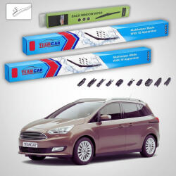 TeamCar Ștergătoare Ford C-Max Gen III MPV 2015-prezent | Set Față și Spate Flat Premium - TeamCar® (TC-FORDHGFD)