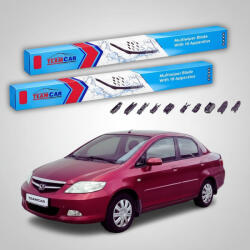 TeamCar Ștergătoare Honda City Gen IV (GD8/GE3) Sedan 2006-2008 | Set Față Flat Premium - TeamCar® (TC-CITYGIV600350FLP)