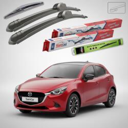 TeamCar Ștergătoare Mazda 2 DJ Facelift 2019-2023 | Set Față și Spate Flat - TeamCar® (TC-MZ2DJFL19550425330F)