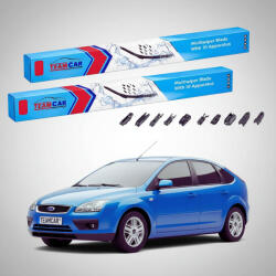 TeamCar Ștergătoare Ford Focus II DA Hatchback 2004-2006 | Set Față Flat Premium - TeamCar® (TC-FOCUSIIDAHB650425FP)