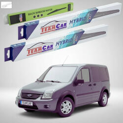 TeamCar Ștergătoare Ford Tourneo Connect Gen I 2-Door 2002-2013 | Set Față și Spate Hibrid - TeamCar® (TC-TOURNEOCONI2D550500280HB)