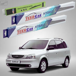 TeamCar Ștergătoare Kia Carens FC/FJ 1999-2006 | Set Față și Spate Hibrid - TeamCar® (TC-KICAR-60045350HB)