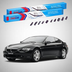 TeamCar Ștergătoare BMW Seria 6 Coupe (E63) 2004-2010 | Set Față Flat Premium - TeamCar® (TC-6CE63-6057FLP)