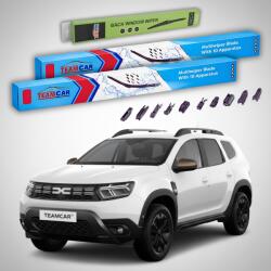 TeamCar Ștergătoare Dacia Duster II HM_ 2020-2024 | Set Față și Spate Flat Premium - TeamCar® (TC-DUSTERII-550475290FLP20)