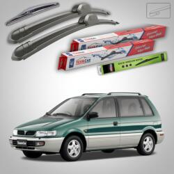 TeamCar Ștergătoare Mitsubishi Space Runner II (N6_W) 1999-2002 | Set Față și Spate Flat - TeamCar® (TC-SRUNNER2FS-FL)