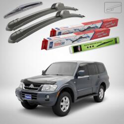 TeamCar Ștergătoare Mitsubishi Montero, Pajero III (V60, V70) 2000-2006 | Set Față și Spate Flat - TeamCar® (TC-PAJERO3FS-FL)