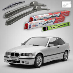 TeamCar Ștergătoare BMW Seria 3 Compact (E36) 1994-2000 | Set Față și Spate Flat - TeamCar® (TC-3E36CPS-5350FL)