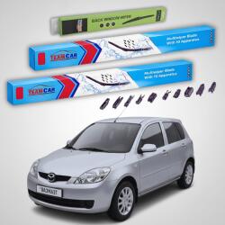 TeamCar Ștergătoare Mazda 2 DY Facelift 2005-2007 | Set Față și Spate Flat Premium - TeamCar® (TC-MZ2DYFL056004350FP)