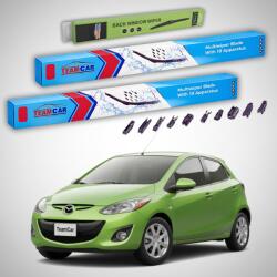 TeamCar Ștergătoare Mazda 2 DE Facelift 2010-2014 5 uși | Set Față și Spate Flat Premium - TeamCar® (TC-MZ2DEFL105U600350330FP)