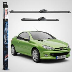 Bosch Ștergătoare Parbriz Peugeot 206 CC (2D) 2000-2007 | Set Față 650+400mm Aerotwin AR653S | Bosch (AR653SPEUG206CC2D0007)