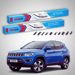 TeamCar Ștergătoare Jeep Compass MP 2017-prezent | Set Față Flat Premium - TeamCar® (TC-JEEPMP-600450FLP)