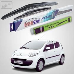 TeamCar Ștergătoare Citroën C1 Gen I B0 Hatchback 2005-2014 | Ștergător Față și Spate Hibrid - TeamCar® (TC-C1B0650300HB)