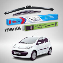 TeamCar Ștergătoare Citroën C1 Gen I B0 Hatchback 2005-2014 | Ștergător Față și Spate Flat Premium - TeamCar® (TC-C1B0650300FLP)