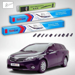 TeamCar Ștergătoare Toyota Avensis T27 Estate 2008-prezent | Set Față și Spate Flat Premium - TeamCar® (TC-AVT27ES-654030FLP)