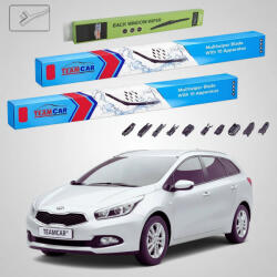 TeamCar Ștergătoare Kia Ceed II SW JD 2012-prezent | Set Față și Spate Flat Premium - TeamCar® (TC-C2SW-653530FLP)