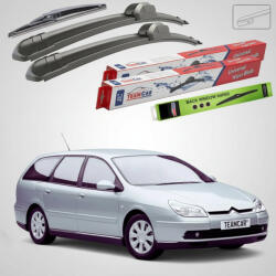 TeamCar Ștergătoare Citroën C5 Break Gen 1 (DE) Estate 2003-2004 | Set Față și Spate Flat - TeamCar® (TC-C5DE2-65047590FL)