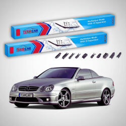 TeamCar Ștergătoare Mercedes-Benz CLK Cabriolet A209 2001-2009 | Set Față Flat - TeamCar® (TC-MERCEDESCLKA209550550FU)
