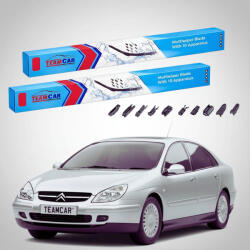 TeamCar Ștergătoare Citroën C5 Gen 1 (DC) Hatchback 2001-2003 | Set Față Flat Premium - TeamCar® (TC-C5G1DC-650450FLP)