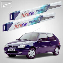 TeamCar Ștergătoare Citroën Saxo S1 Hatchback 1999-2004 | Set Față Hibrid - TeamCar® (TC-SAXOS1-500450HB)