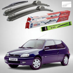 TeamCar Ștergătoare Citroën Saxo S1 Hatchback 1999-2004 | Set Față și Spate Flat - TeamCar® (TC-SAXOS1-500450350FL)